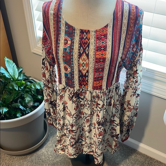 Anthropologie Sunday in Brooklyn Bohemian long sleeve tunic size Medium - Picture 6 of 8